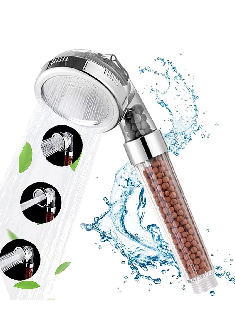 SHOWAY - 3 Modes Settings Detachable Filter Shower Head With Replaceable Mineral Balls - Image 1