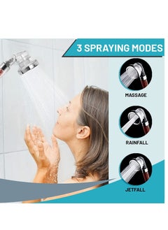 SHOWAY 3 Modes Settings Detachable Filter Shower Head With Replaceable Mineral Balls  - Image 2