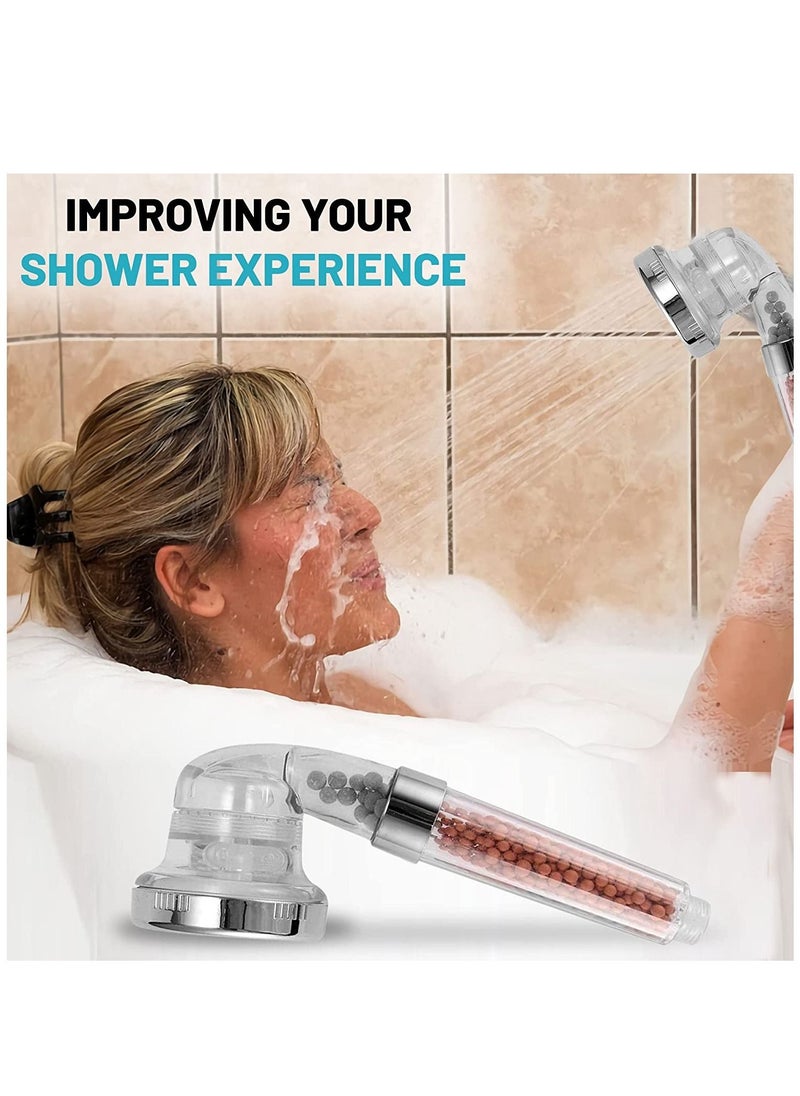 SHOWAY - 3 Modes Settings Detachable Filter Shower Head With Replaceable Mineral Balls - Image 1
