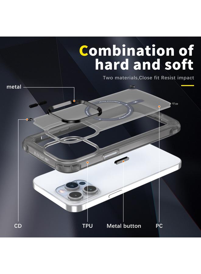 زبون جراب لهاتف iPhone 12 Pro Max مصنوع من مادة TPU الملمس + جراب مغناطيسي MagSafe من البولي كربونات - Image 5