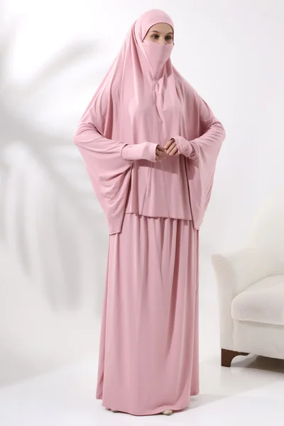 İhvan Online Two Piece Prayer Dress 8016 Pink