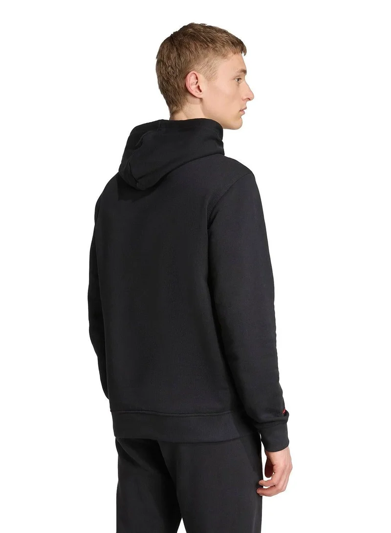 اديداس سويت شيرت بغطاء رأس رجالي أسود