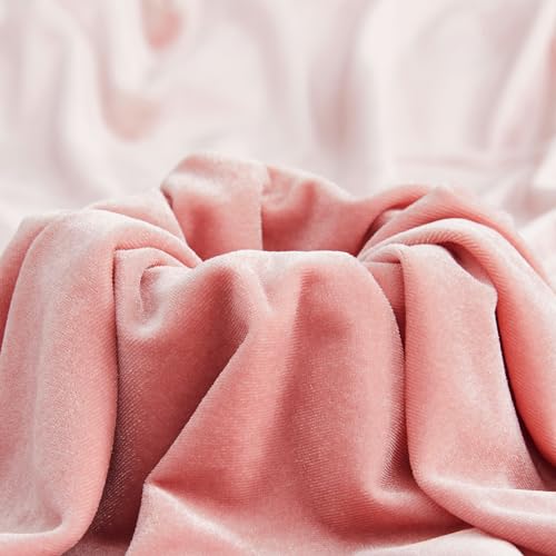 MaiMaiSuan Pink Velvet Fabric by The Yard,1 Yard 60" Wide Soft Stretchy Velvet Cloth for Upholstery Sofa Chair Cover,DIY Sewing,Costume,Craft,Curtain - Image 1