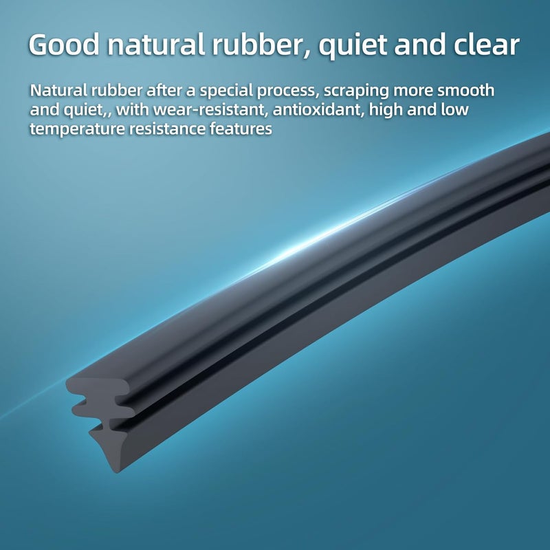 DECARTON 3 Piece Replacement Wiper Blades for Hyundai Tucson - Image 5