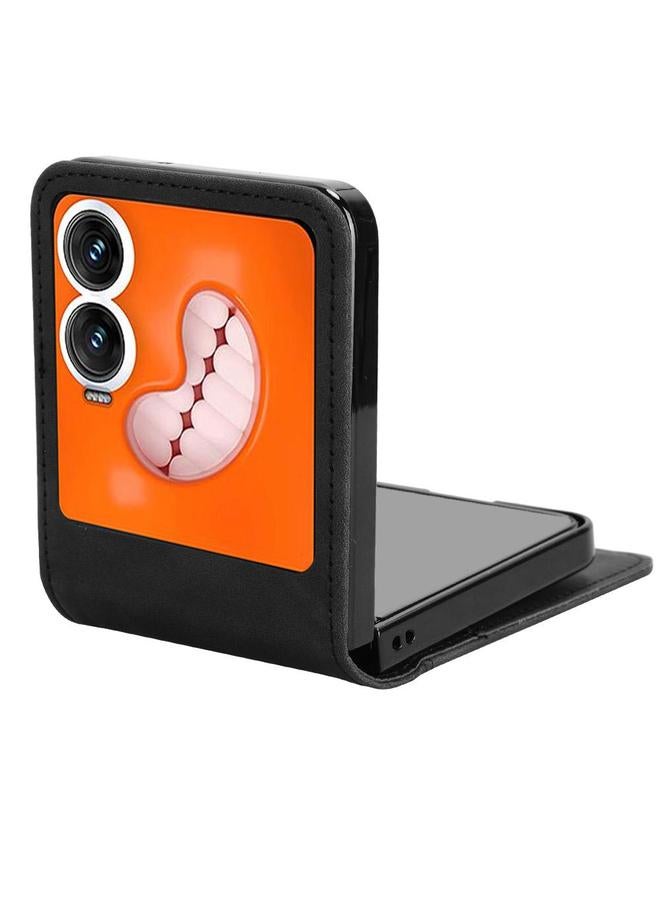 اس-توب جراب لهاتف Infinix Zero Flip، جراب هاتف قابل للطي بفتحة بطاقة نصف مقسمة، مريح للبشرة - Image 4