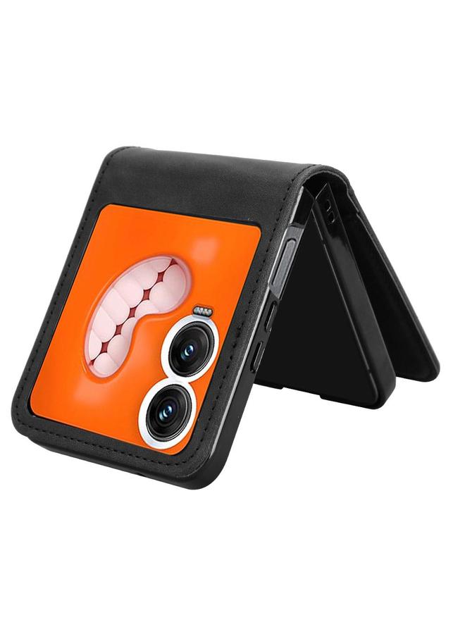 اس-توب جراب لهاتف Infinix Zero Flip، جراب هاتف قابل للطي بفتحة بطاقة نصف مقسمة، مريح للبشرة - Image 5