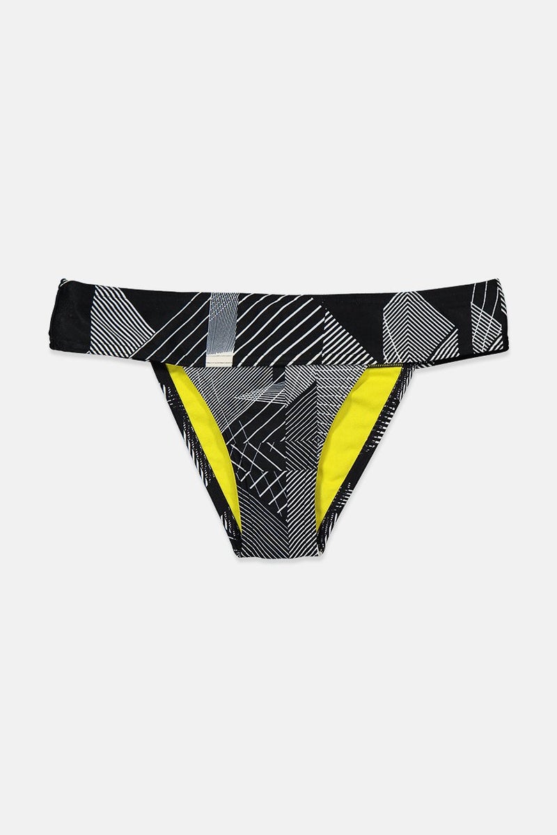 arena Women All Over Print Bikini Bottom, Black Combo - Image 1