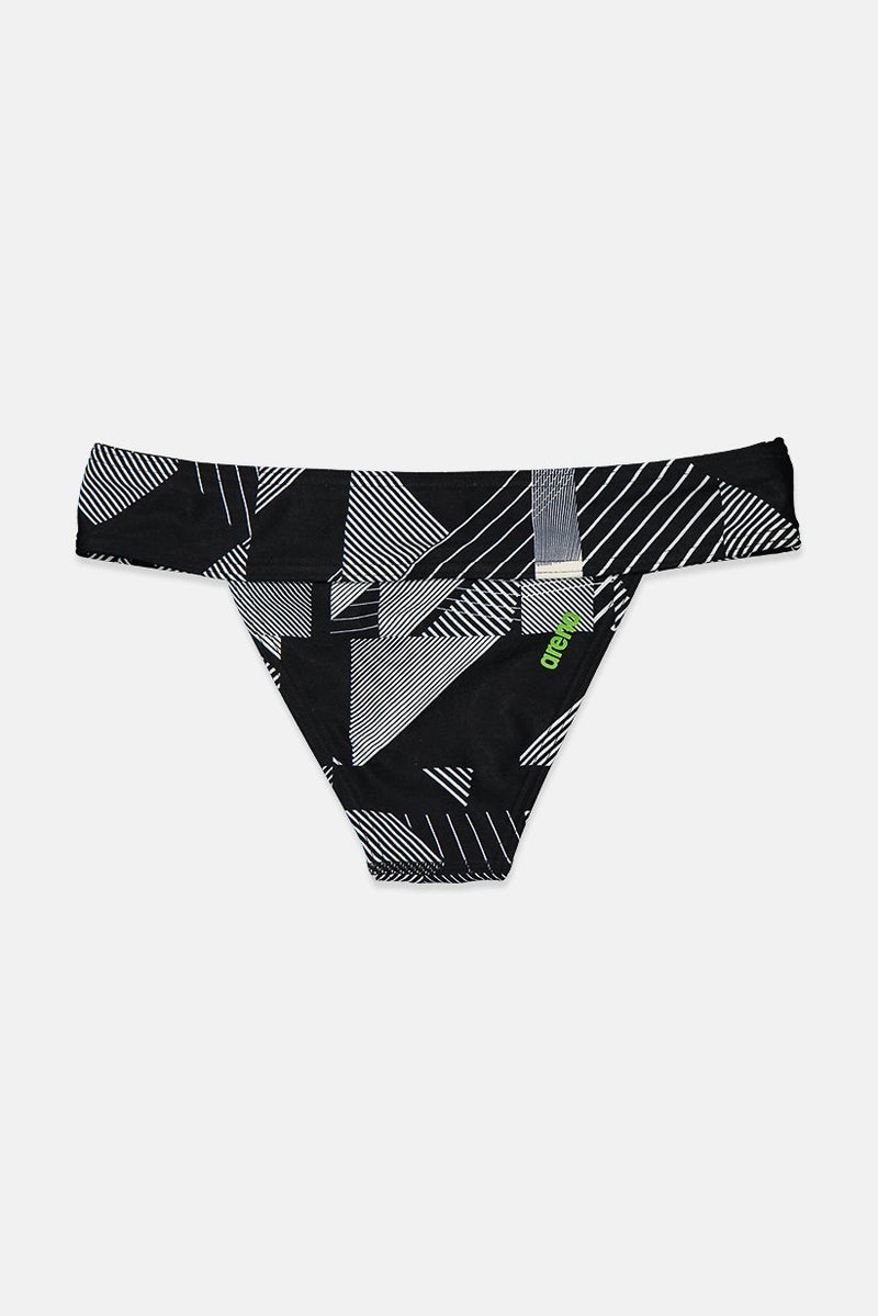 arena Women All Over Print Bikini Bottom, Black Combo - Image 2