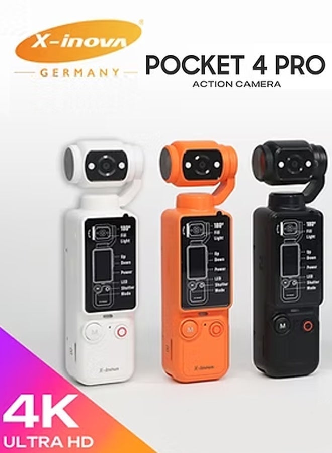X-Inova كاميرا أكشن X-Inova Pocket 4 PRO 4K Ultra HD برتقالية - Image 2