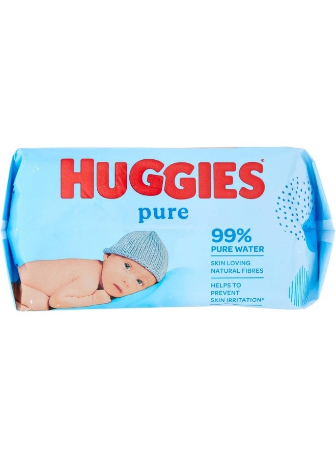 Huggies Pure Baby Wipes, 99% Pure Water Wipes, 3 Pack x 56 Wipes (168 Wipes) - Image 5
