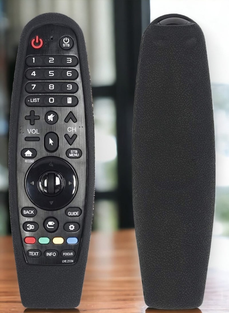 Protective Silicone Remote Case for AN-MR19BA AN-MR18BA AN-MR600 AN-MR650 AN-MR20GA LG Magic Remote Case Remote Cover for LG 3D Smart TV Magic Remote Cover (Black)  - Image 1