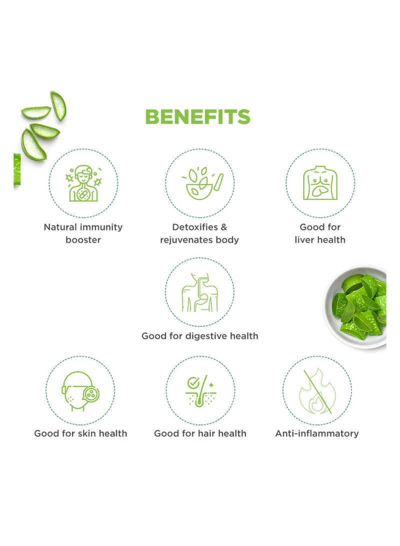 Dabur عصير دابر الألوة فيرا - 1 لتر | عصير صحي بالأيورفيدا لبشرة وشعر صحيين | ينظف وينعش البشرة والجسم | جيد للكبد وصحة الجهاز الهضمي | معزز للمناعة - Image 4