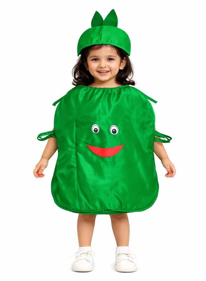 Nic Fruit And Vegetable Fancy Dress Costume For Kids | Fruit Shape Cutout For Childs | Healthy Fruits Dress (Jumpsuit Not Include) (Capsicum, 5-6 Years) - Image 1