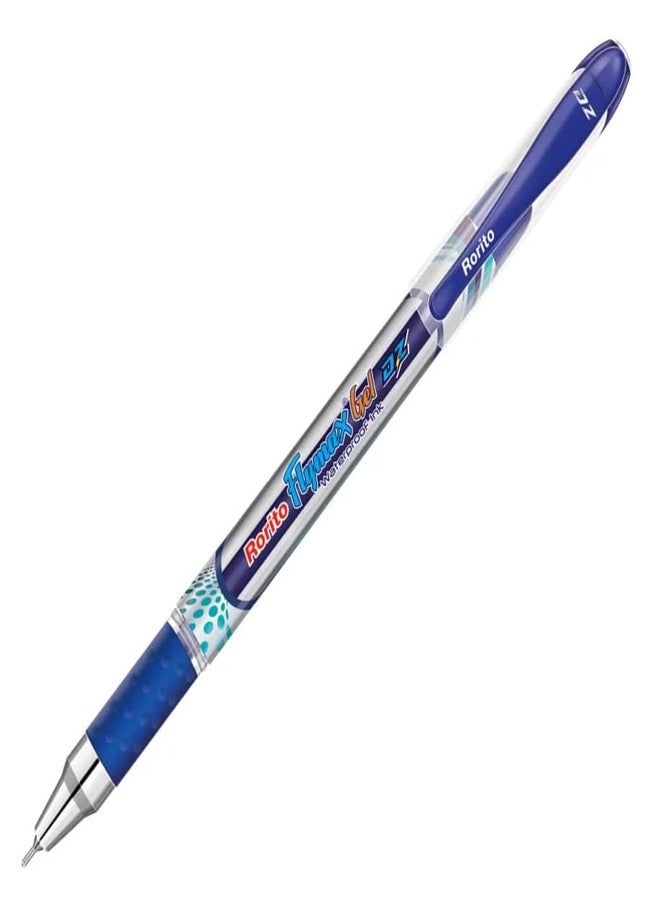 FIRST CLICK مجموعة أقلام جل جديدة من FIRST CLICK R0rito، تتضمن 20 قلمًا من نوع Flymax GX 10 أزرق وDZ 10 أزرق، للتجربة والشراء، حبر جل مقاوم للماء، كتابة مريحة، مقبض منقط لسهولة الإمساك، حبر سريع الجفاف. - Image 3