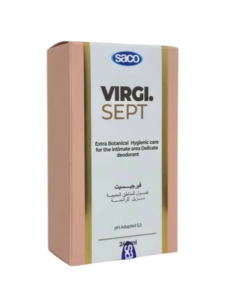 Sacow Virgi Sept Extra Botanical Hygienic Care For The Intimate Area Delicate Deodorant 240Ml - Image 3