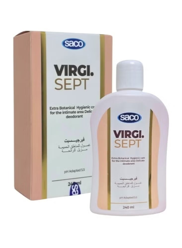 Sacow Virgi Sept Extra Botanical Hygienic Care For The Intimate Area Delicate Deodorant 240Ml - Image 1