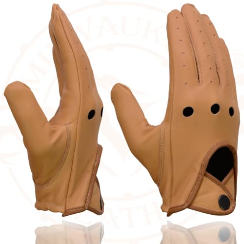Milwaukee Leather قفازات دراجة نارية جلدية Milwaukee MG7508 للرجال مع فتحات تنفس - XX-Large - Image 2