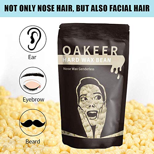 Oakeer Nose Wax Kit - 40 Sticks, Hair Remover for Men & Women, Ears & Nose, with 20 Paper Cups & 100g Wax - Image 3