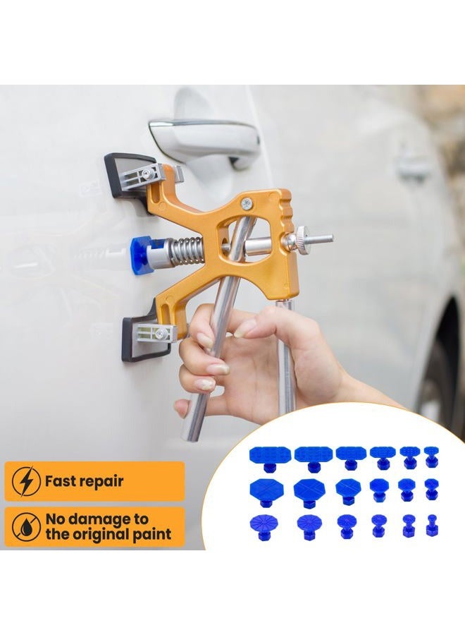 Sigoobal Car Dent Puller Kit, 135pcs Paintless Dent Removal Kit, Car Dent Repair Kit with Golden Lifter, Bridge Puller, Slide Hammer 2 in 1 T-Bar, Dent Puller for Car Refrigerator Door Ding Repair - Image 5