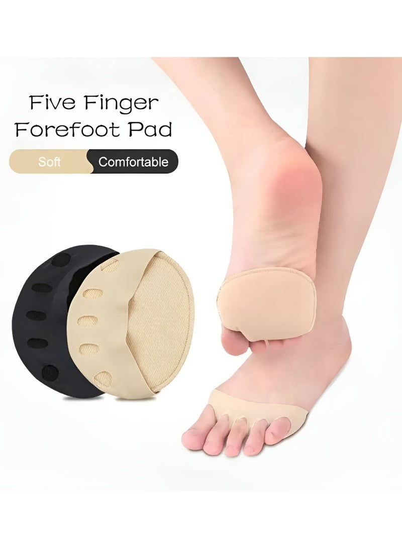 Forefoot Shoe Inserts, Comfort Toe Protection Insoles, Flexible Insoles for Bare Shoes and High Heels for Toe and Ball of Foot Pain Relief, Soft Breathable Cushions (Beige) - Image 2