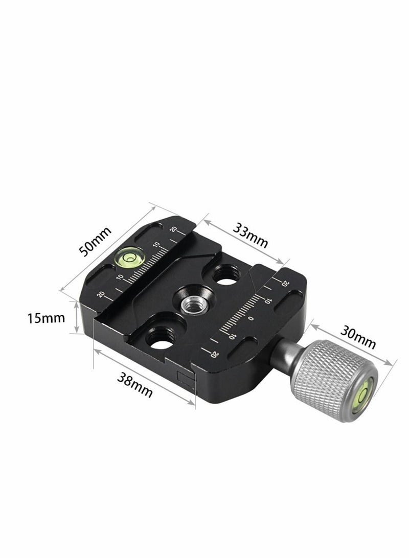 Y&D 50mm Quick Release Clamp with Arca Swiss Style for Tripod Ballhead Aluminium Universal Quick-Change Seat, Monopod Head, Plate  - Image 3