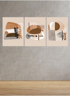 Marktna Decorative Wall Art Painting with an Abstract Design,3 Pieces, Size 120x60cm  - Image 1