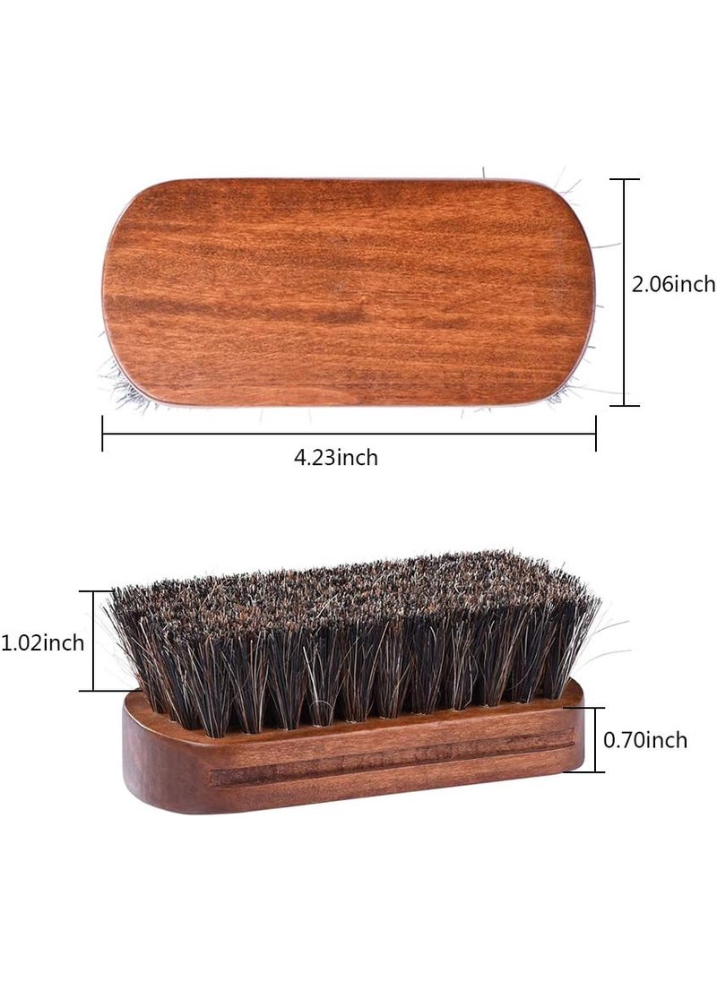 JSCARLIFE Jscarlife Polishing Shoe Shine Horsehair Deep Cleaning Brush  100 Soft Genuine Horse Hair BristlesCleaning Leather Shoes Boots Or Other More Leathers Care BrushShine BrushBuffing Brush  - Image 2