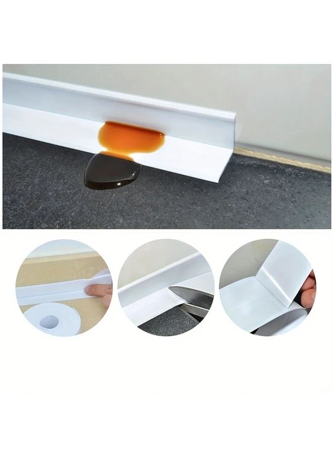 شريط سدادة PVC مقاوم للماء ذاتي اللصق للحمام والمطبخ بني اللون مقاس 125 × 98 × 0.87 بوصة - Image 4