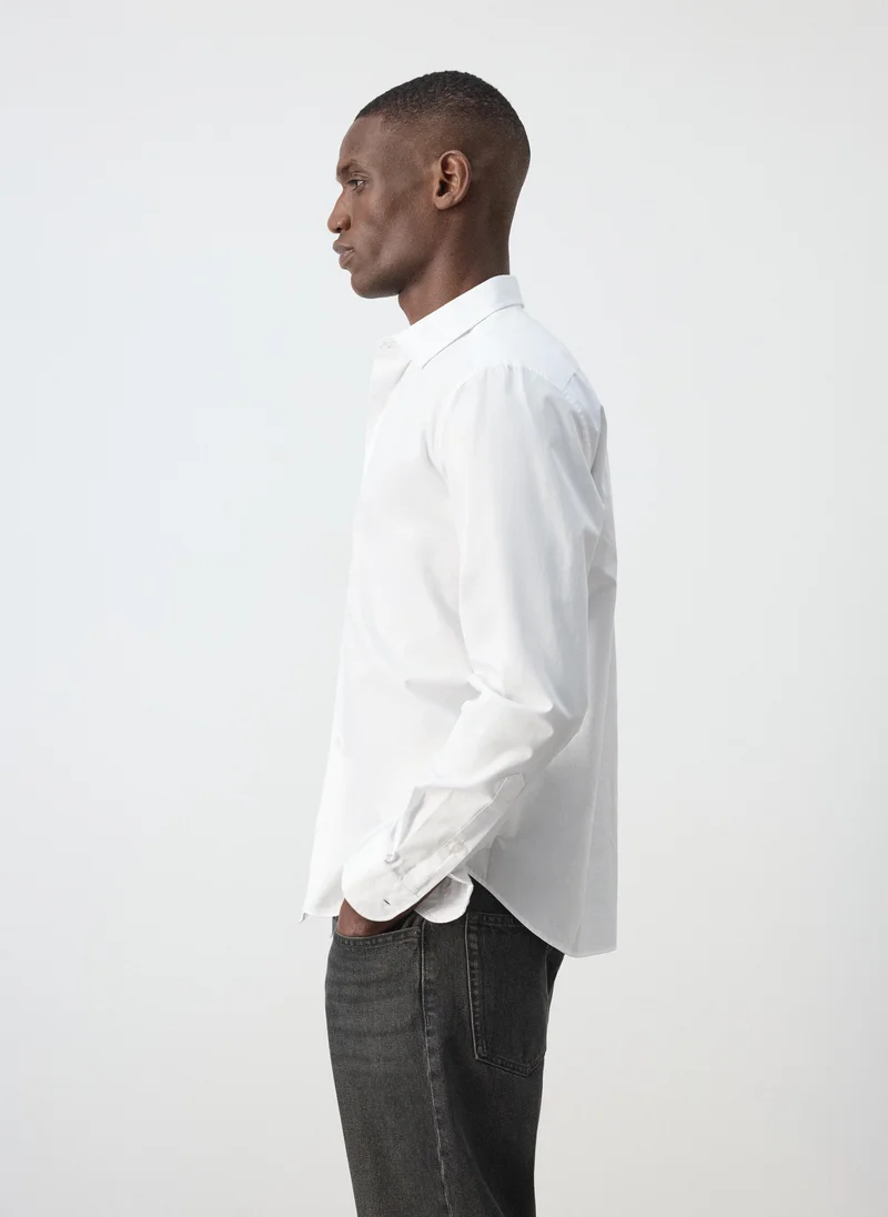 Mango Man 01-BLANCO Regular-Fit 100% Cotton Shirt for Men | Best Price UAE