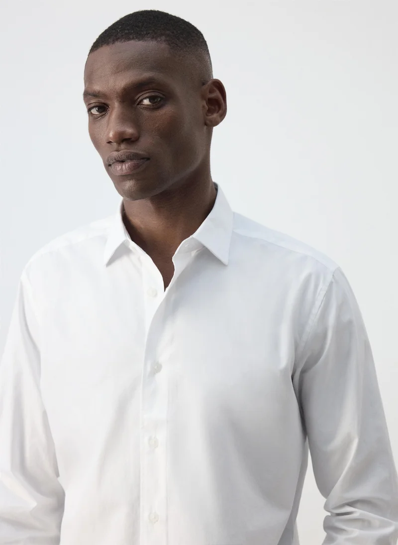 Mango Man 01-BLANCO Regular-Fit 100% Cotton Shirt for Men | Best Price UAE