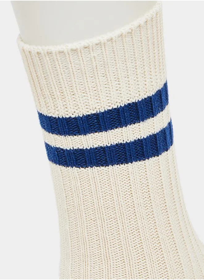 Styli Set of 3 - Striped Crew Socks