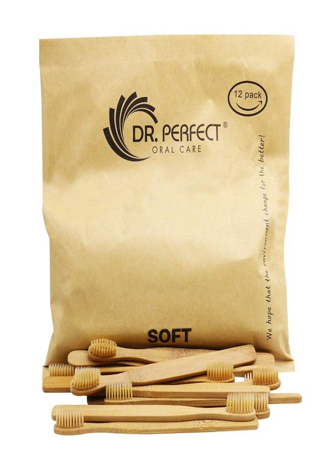 DR PERFECT Natural Bamboo Toothbrush Soft Bristles for Adults Pack of 12 - Image 2