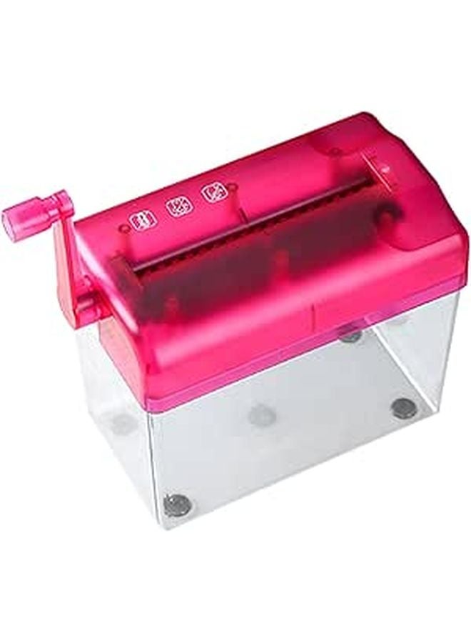 Compact Manual Paper Shredder with Wastebasket for Home Office Document Security - Image 1