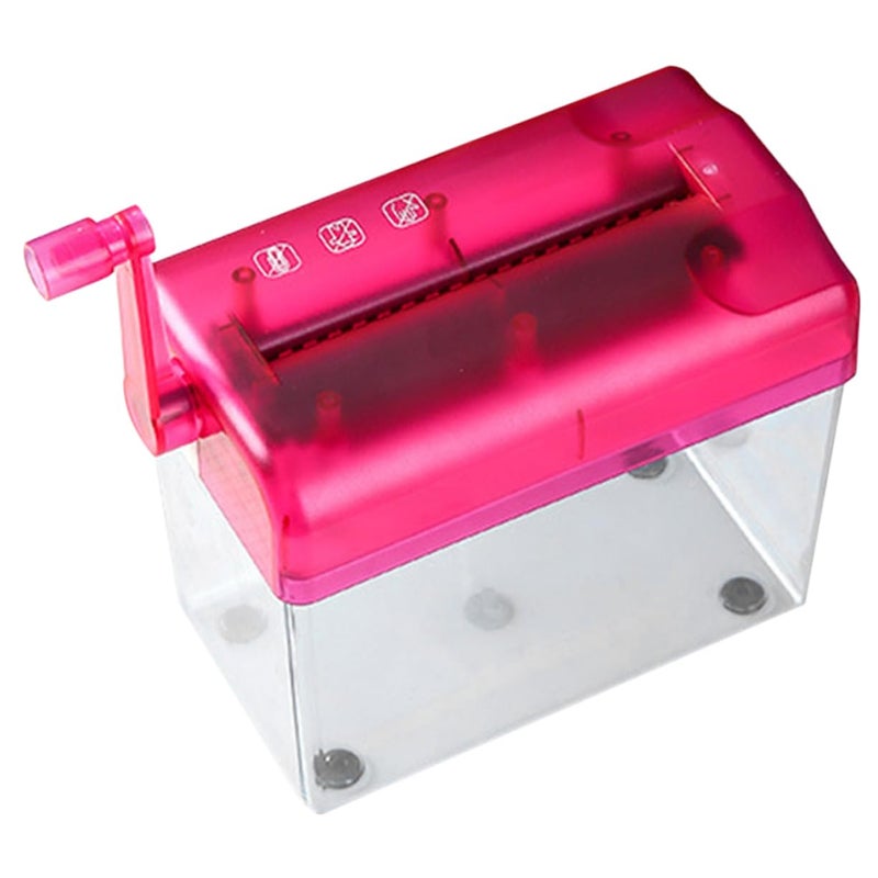 Compact Manual Paper Shredder with Wastebasket for Home Office Document Security - Image 2
