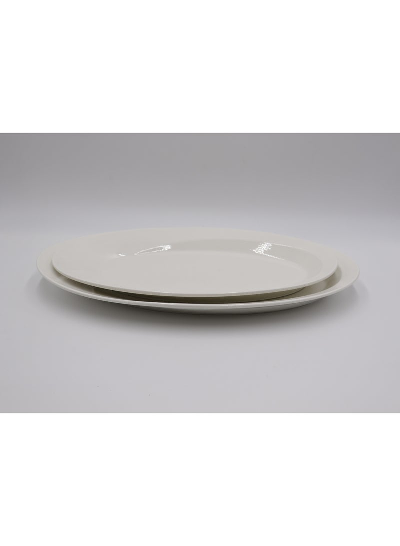 AJ white ceramic - 17.25" Oval plate  - Image 3