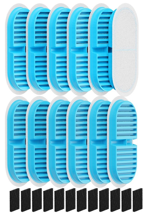 مجموعة فلاتر TOONIOOS للقطط: 24 فلترًا (تتضمن 12 فلتر كربون + 12 فلتر إسفنجي) لنافورة مياه القطط TOONIOOS W2 - تكفي لمدة 6 أشهر