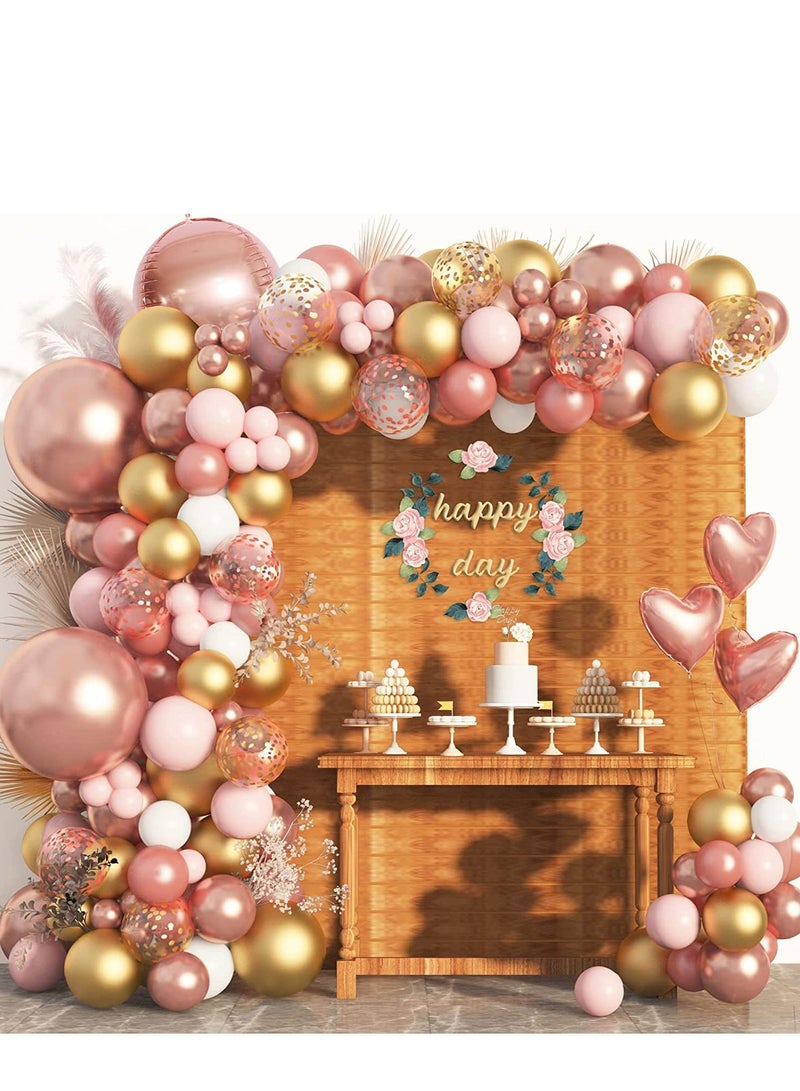 xppier 150pcs Rose Gold Balloon Garland - Image 1