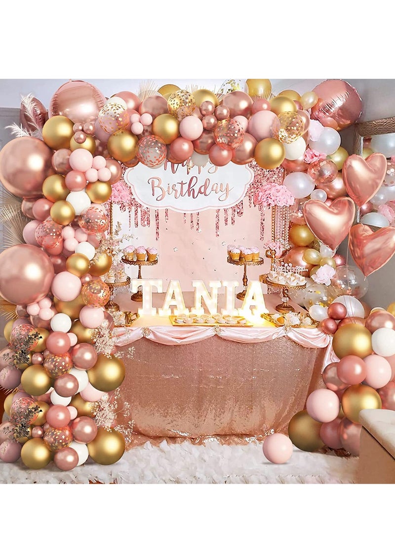 xppier 150pcs Rose Gold Balloon Garland - Image 2