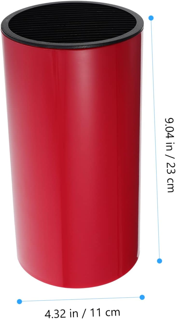 Garneck Universal Knife Block for the Kitchen - Metal Utensil Holder with Space for Kitchen Knives - Scissors and More - Practical Organiser for Drawer and Worktop - Red - Image 4