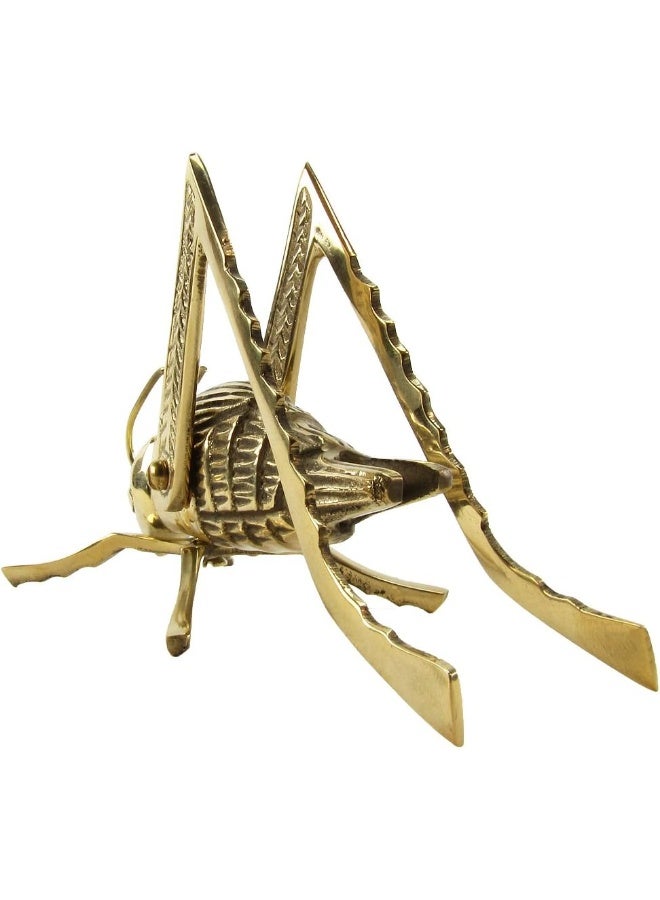 Treasure Gurus Solid Brass Lucky Cricket Rustic Fireplace Hearth/Mantle Decor - Image 2