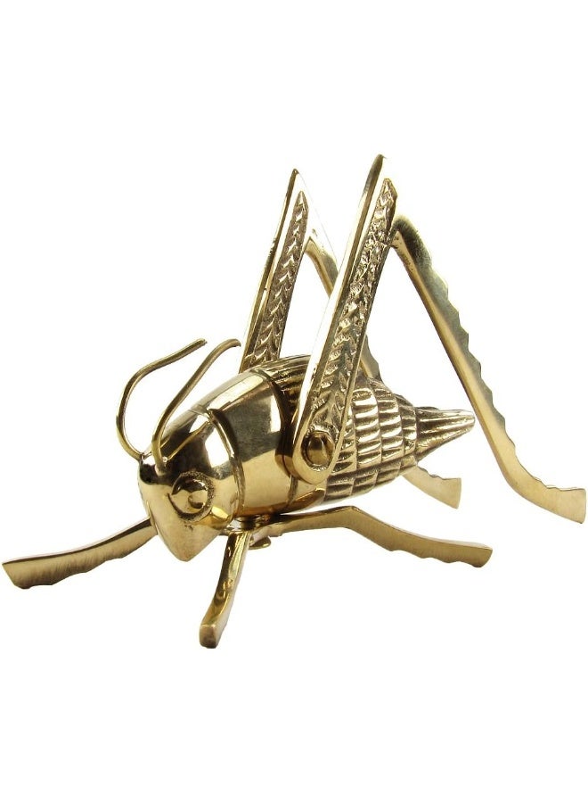 Treasure Gurus Solid Brass Lucky Cricket Rustic Fireplace Hearth/Mantle Decor - Image 4