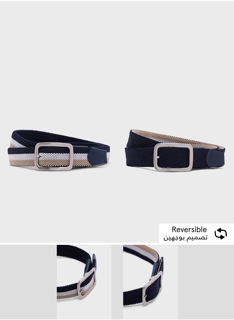 سفنتي فايف Casual Stripes Webbing Belt