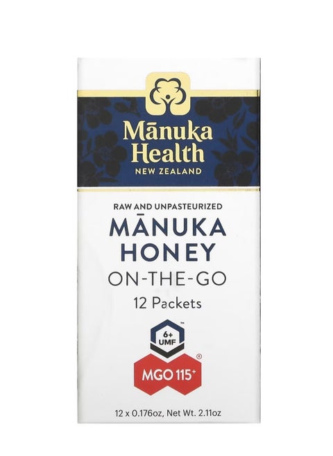 Manuka Honey On-The-Go UMF 6+ MGO 115+ 12 Packets 0.176 oz (5 g) Each