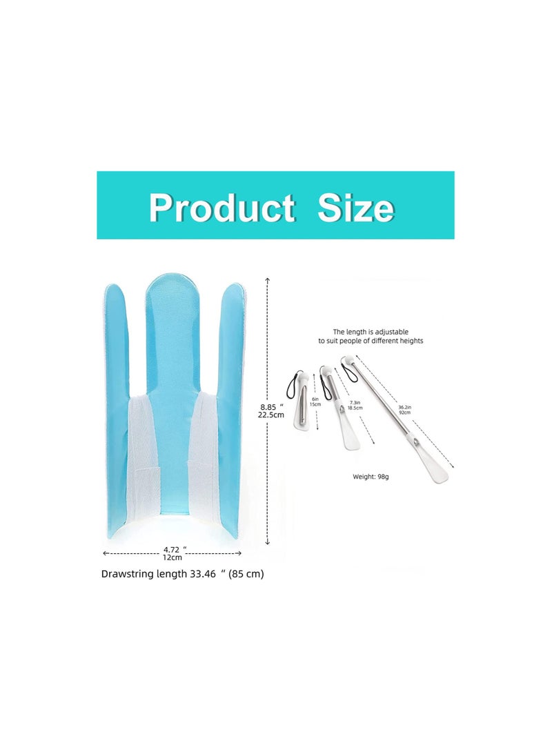 Generic - Sock Aid Kit for Seniors - Adjustable Sock Aide Device with Flexible Shoe Horn, Easy On/Off Sock Helper for Elderly, Pregnant Women, and Hip Surgery Recovery (2 Pack) - Image 1