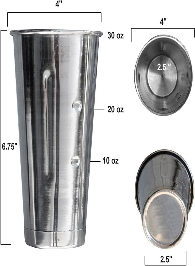 Bits N Things 30 oz. Stainless Steel Malt Cup - Milkshake/Cocktail - Pack of 2 - Image 5