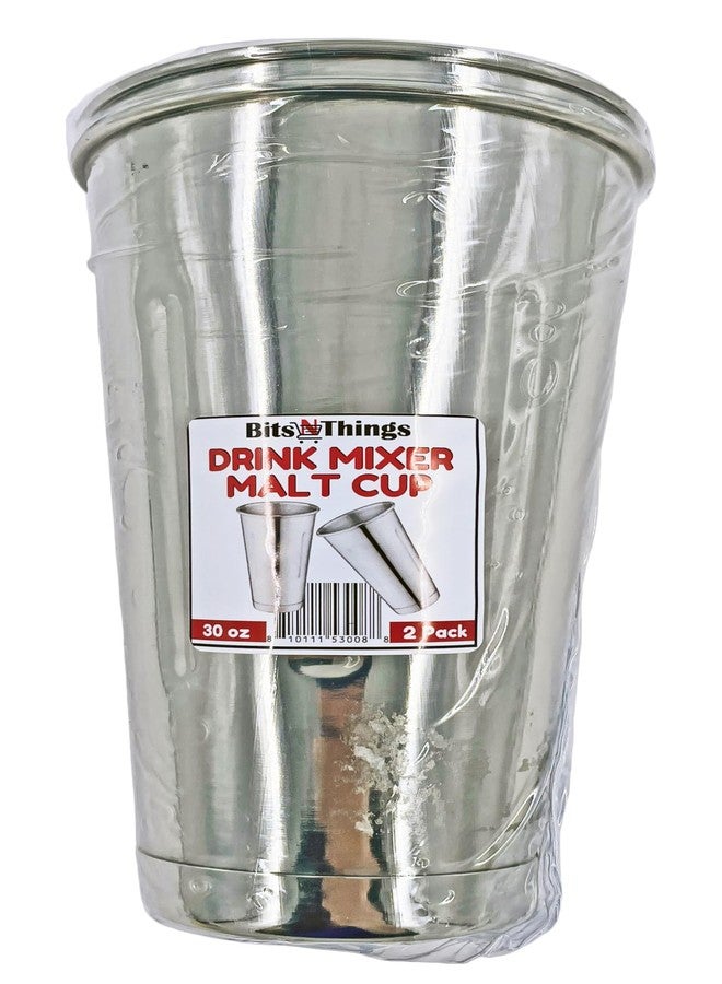 Bits N Things 30 oz. Stainless Steel Malt Cup - Milkshake/Cocktail - Pack of 2 - Image 2