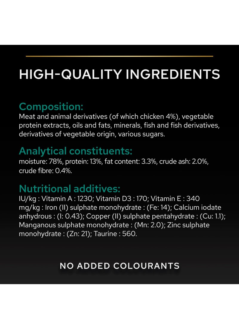 Purina Pro Plan طعام قطط بالغين معقم رطب دجاج في صلصة متعددة العبوات - Image 4
