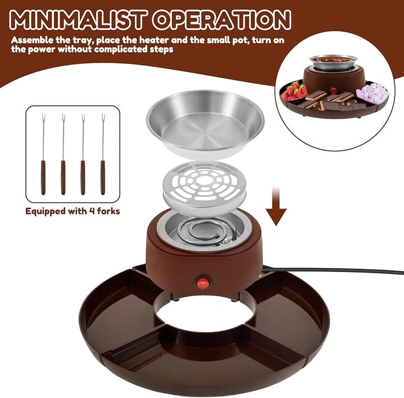 Electric S mores Maker Indoor Flameless Roaster with 4 Trays and Forks for Movie Night - Image 5