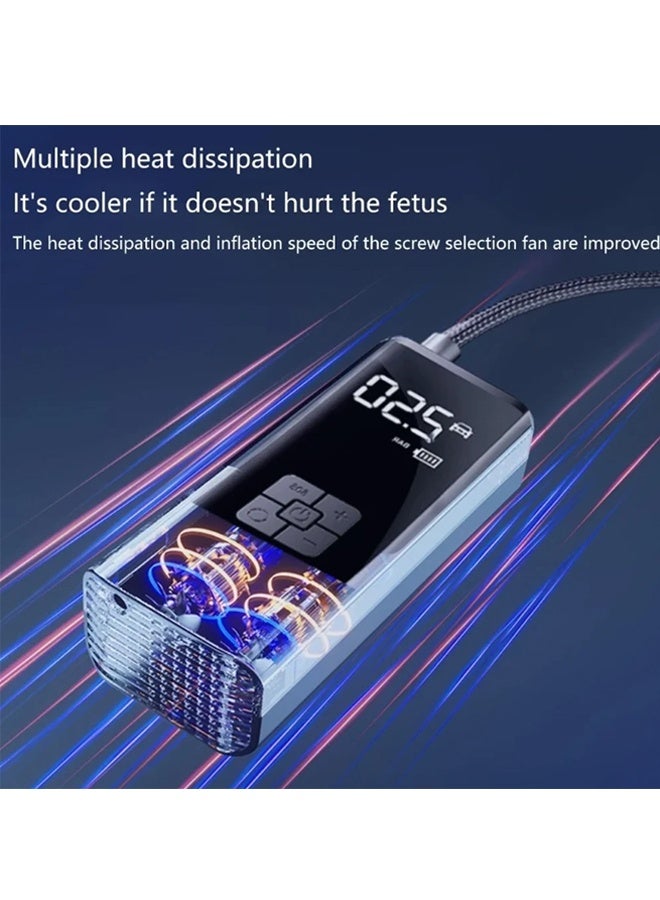 كمبريسور ومضخة هواء لاسلكية للسيارات والدراجات الهوائية والنارية - Image 2