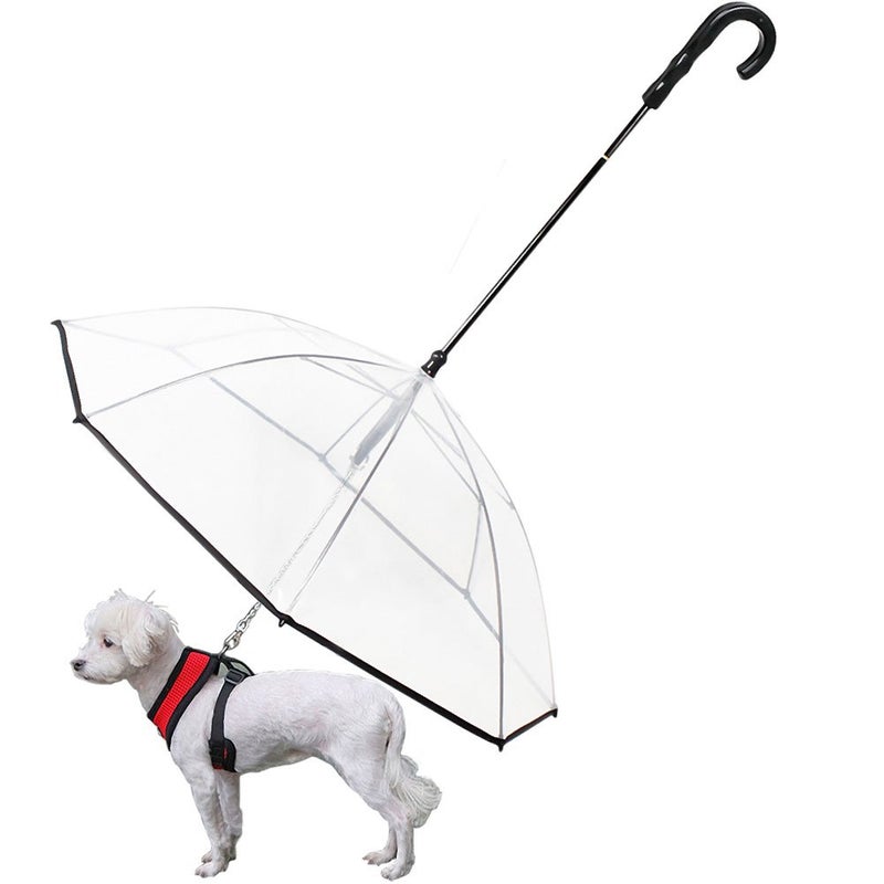 OMEM Portable Modular Dog Umbrella with Leash Pet Outdoor Rainproof Supplies Diameter 283 - Image 2